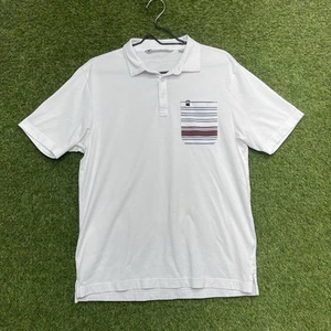 Travis Matthew Polo Shirt Mens Medium Golfing Short Sleeve Sports Performance - Picture 1 of 12