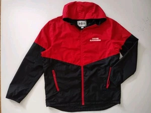 NHL Chicago Black Hawks Jacke Herren L Full Zip rot schwarz belüftet Windbreaker - Bild 1 von 15