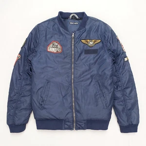 TUMBLE N DRY Boys MA-1 Bomber Jacket Formula 1 F1 Patch Fleece Insulate M 10-12y - Picture 1 of 8