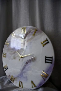 wall clocks decor, 20 Inch, Epoxy Rusin Clock, Decor, House, Wall, Wood,Handmade - Picture 1 of 7