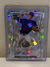 2020 Leaf Metal Draft Silver Crystals Cole Wilcox #BA-CW1 Auto Autograph Rays