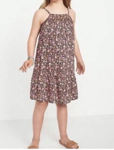 Old Navy Dress Size 10/12 girl floral Pink spaghetti adjustable straps summer - Picture 1 of 4