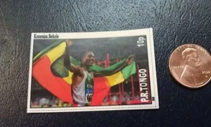 Kenenisa Bekele Ethiopia Long Distance Olympic P.R. Tongo Non Perforated Stamp - Picture 1 of 1