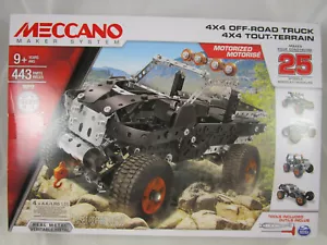 Meccano by Erector 4x4 OFF-ROAD TRUCK 25 Model Building Set 443 piece STEM toy - Picture 1 of 6