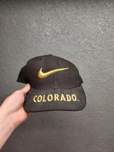Vintage Nike Team Sports 90 s Colorado Buffalo snapback hat black - Picture 1 of 5