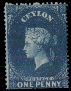 CEYLON #17, 1p blue, unused no gum, fresh and VF, Scott $210.00 - Picture 1 of 1