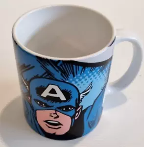 Coffee Tea Mug Cup 300ml Classic Captain America Blue Marvel - Foto 1 di 7