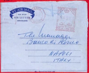 aa3922 - LIBYEN - POSTGESCHICHTE - mechanischer Poststempel auf LUFTBRIEF ITALIEN 1964 - Bild 1 von 1
