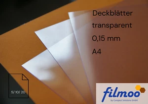 Deckblätter | A4 | 0,15 mm | transparent - Bild 1 von 7