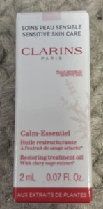 Authentic Clarins Skincare Calm Essential Restoring Treatment Oil - 2 ml Mini - Picture 1 of 1