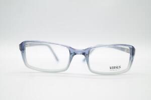 Versace VERSUS C86 Blau Transparent Eckig Brille Brillengestell eyeglasses Neu