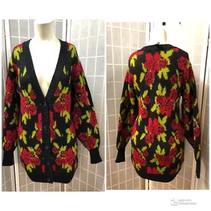 Urban Outfitters, Woman, Sweaters Multicolor,Sz S, Fabric, roses, buttons,Midi.! - Picture 1 of 10