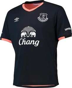 EVERTON 2016/17 AWAY (2XL,XL,L,M) BLACK UMBRO SH/SL SOCCER FOOTBALL SHIRT JERSEY - Picture 1 of 12