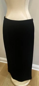 Chicos long stretch black velvet skirt slit maxi formal Chico Size 2 M L NEW - Picture 1 of 5