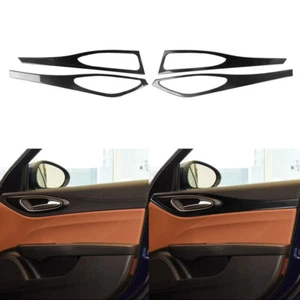Real Carbon Fiber Interior Door Panel Trim Fit For Alfa Romeo Giulia 2017-2019 - Picture 1 of 9