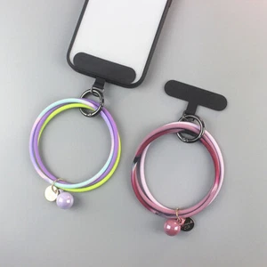 Elegancki łańcuszek na telefon komórkowy silikonowy pierścień bransoletka pasuje do każdego etui na telefon komórkowy etui torba - Zdjęcie 1 z 11