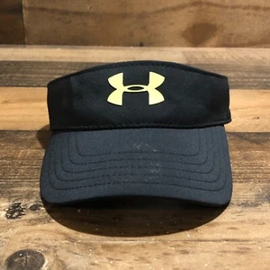 Under Armour Visor Hat Strapback Cap Kid Youth Black Neon Green Lightweight READ - Picture 1 of 10