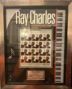 Ray Charles Stamps - Framed Art - SEALED - SUPER RARE!!! - Picture 1 of 1
