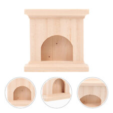  Wooden Fireplace Model DIY Mini House Ornament Craft Paint Accessories