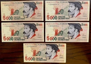 Brasil 5000 cruzeiros reales 1993 "Gaucho" P-241 XF/AU \C239\S36rM12r\e23i:F;32U - Imagen 1 de 2