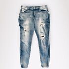 Women’s M JEANS MAURICES High Rise Distressed Skinny Jeans Size Large 
