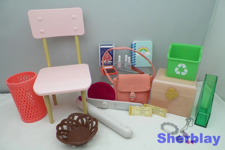 Nuestra Generación Battat Para Muñeca 18" Accesorios Lote Silla Monedero Estuche Joyería ++ Foto 1 de 4