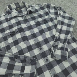 Ralph Ralph Lauren Hemd Herren Medium Knopfleiste Leinenmischung Gingham Karo RRL - Bild 1 von 12