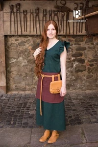 Burgschneider - Women's Dress Agga Green medieval & fantasy costume - Picture 1 of 3
