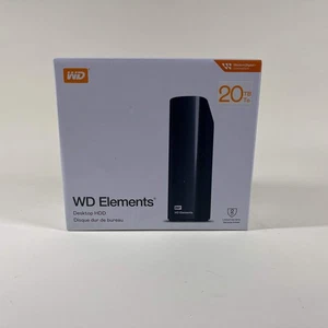 New WD Elements Desktop 20TB HDD WDBWLG0200HBK-XB - Photo 1/3