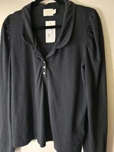 Steampunk Grunge Nation Los Angeles Top Banks Relaxed Snap Tee NWT Long Sleeve L - Picture 1 of 7