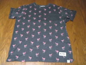Free Planet Organic Cotton Blend Pink Flamingos T Shirt Size M Sustainable - Picture 1 of 13