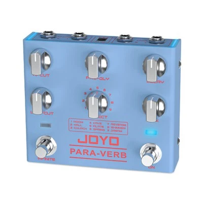 JOYO Pedal de Reverb Estéreo Digital 9 Pedales de Efectos de Reverberación para Guitarra Eléctrica Foto 1 de 4