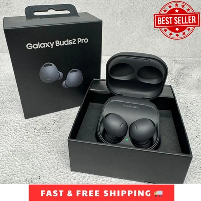 SAMSUNG Galaxy Buds2 Pro True Wireless Bluetooth Earbuds, Graphite, Hi-Fi Sound, - Image 1 of 4