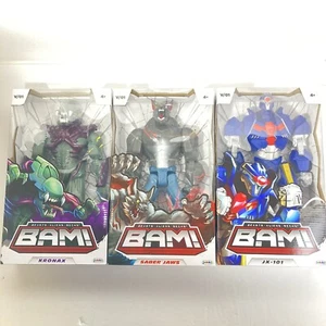 BAM! Beasts Aliens Mechs Complete Set of 3 Kronax Saber Jaws JX-101 Jakks NEW - Picture 1 of 11