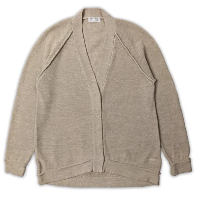 Brunello Cucinelli Gold/Beige Cotton Knit Cardigan Small Classic Button down - Image 1 of 4