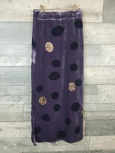 Maxi Falda de Terciopelo Blanco Stuff Reino Unido 6 Púrpura Dewberry Lunares Lentejuelas Manchas Fiesta - Imagen 1 de 11