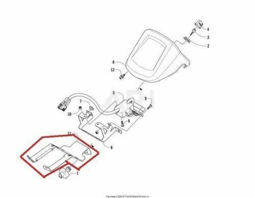 NEW OEM ARCTIC CAT VLX 700 DASH MOUNTING BRACKET STAY Foto 1 de 1