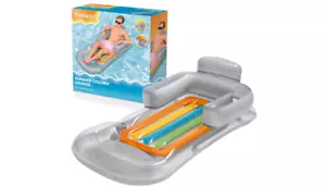 Inflatable Pool Lounge Float Sun Summer Beach Party Floating Armrest Cup Holder - Picture 1 of 8