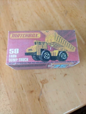 Matchbox Superfast - No58 Faun Dump Truck  - Replica / Copy Box only - Image 1 of 3