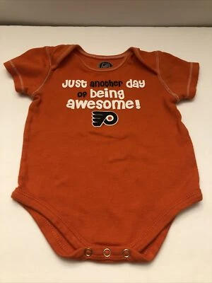 NHL Philadelphia Flyers Unisex 12 month Orange One piece Excellent Condition - Image 1 of 4