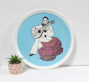 Plateau vintage en mélaminé décor Pierrot - Picture 1 of 5
