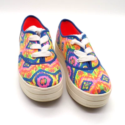 Zapatillas deportivas Rocket Dog plataforma zapatos para mujer talla 7 M colorido neón con cordones disfraz Foto 1 de 4