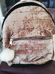 Brand new with tags girls velvet backpack from George - approx 40cm tall - Picture 1 of 2