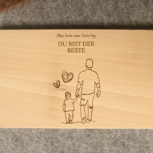 Geschenk Vatertag,Vatertagsgeschenk, Frühstücksbrettchen aus Holz - Bild 1 von 5