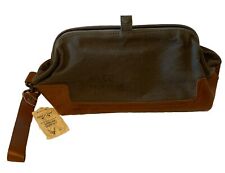 Parson Gray Kalencom Sidecar Dopp Kit Waxed Canvas & Leather Toiletry Bag New