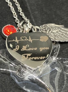 NEW Angel Heart Wings Urn Necklace For Ashes Cremation Pendant Memorial #853 - Picture 1 of 4