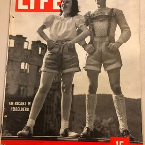 LIFE Magazine July 21, 1947 - Americans in Heidelberg, Harley Davidson - Bild 1 von 8