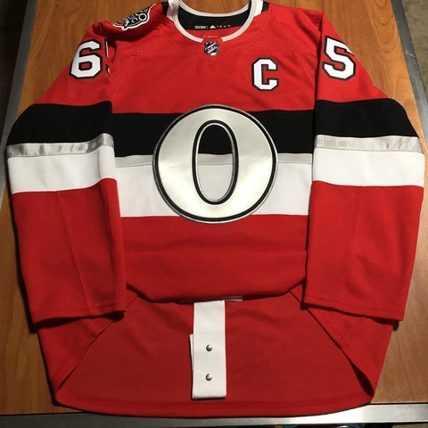 Adidas Erik Karlsson Ottawa Senators NHL 100 Classic Hockey Jersey Red 54 Cover