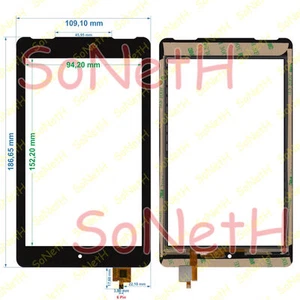 Vetro Touch screen Digitizer 7,0" TrekStor SurfTab Ventos 7.0 HD ST70208-1 Nero - Foto 1 di 1