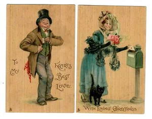 Postales de San Valentín Tuck vintage (2) serie Tokens of Affection - Imagen 1 de 2